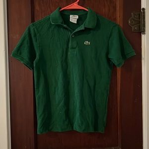 Boys green Lacoste polo